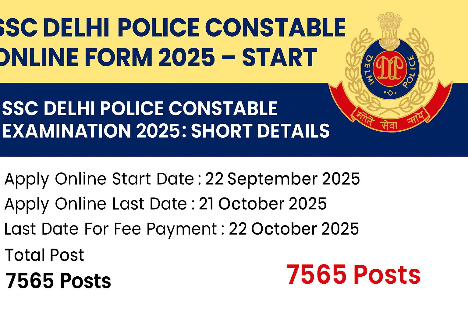 SSC Delhi Police Constable Recruitment 2025