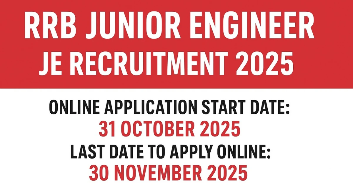 Read more about the article RRB Junior Engineer JE Recruitment 2025