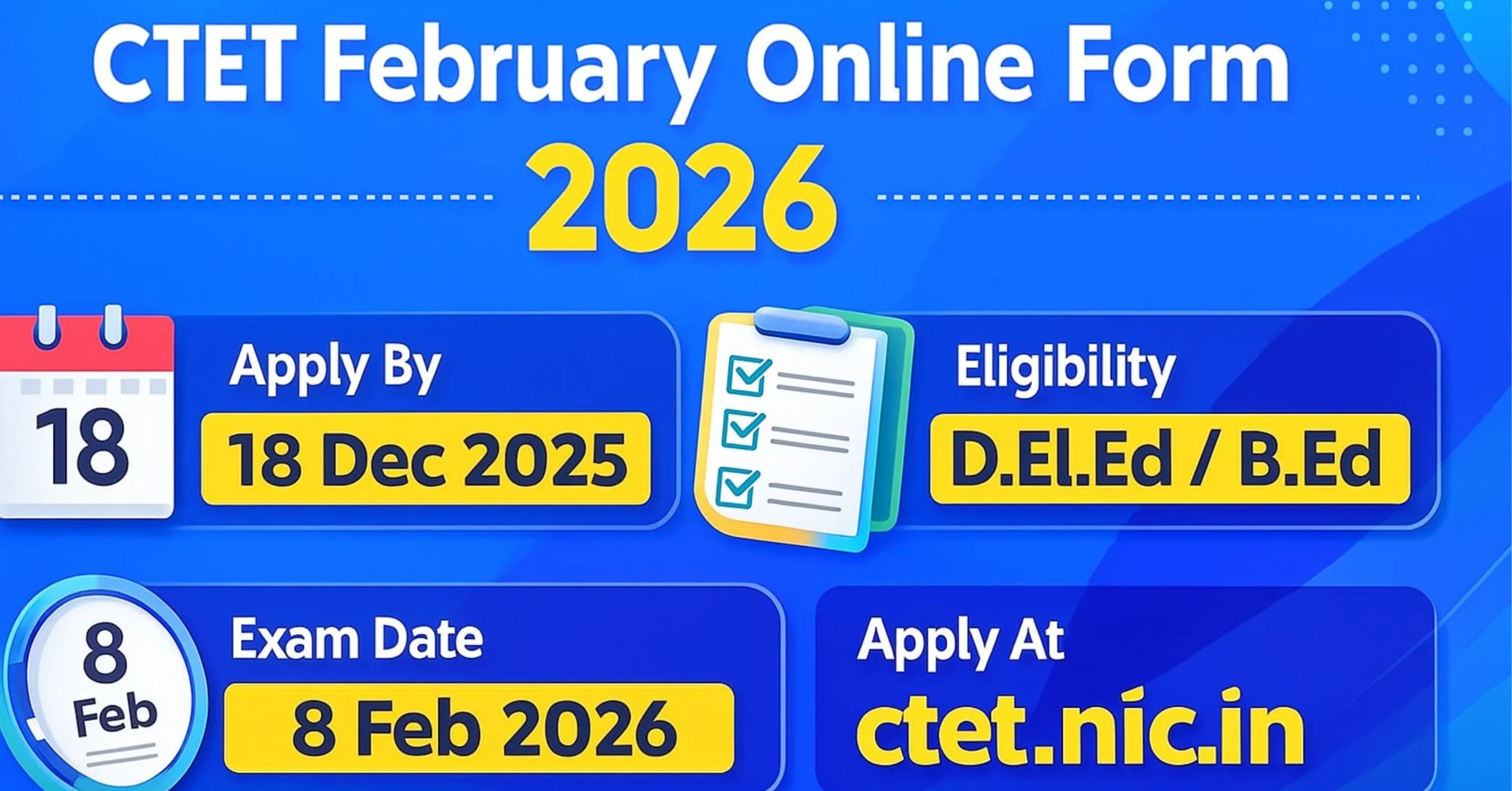 Read more about the article CTET February Online Form 2026