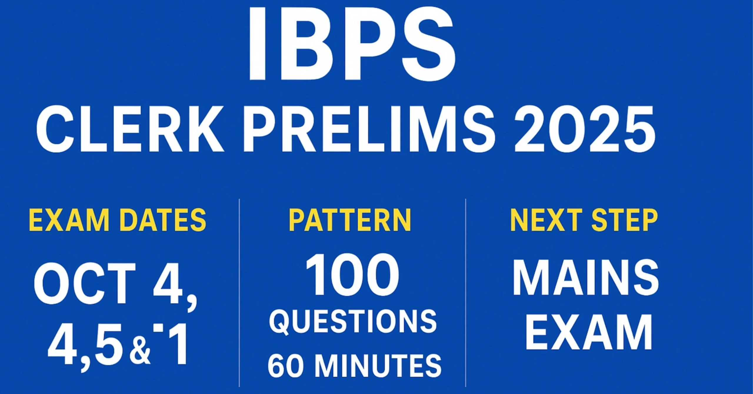 Read more about the article IBPS Clerk Prelims Exam 2025