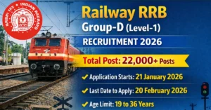 Railway RRB Group-D (Level-1) Recruitment 2026