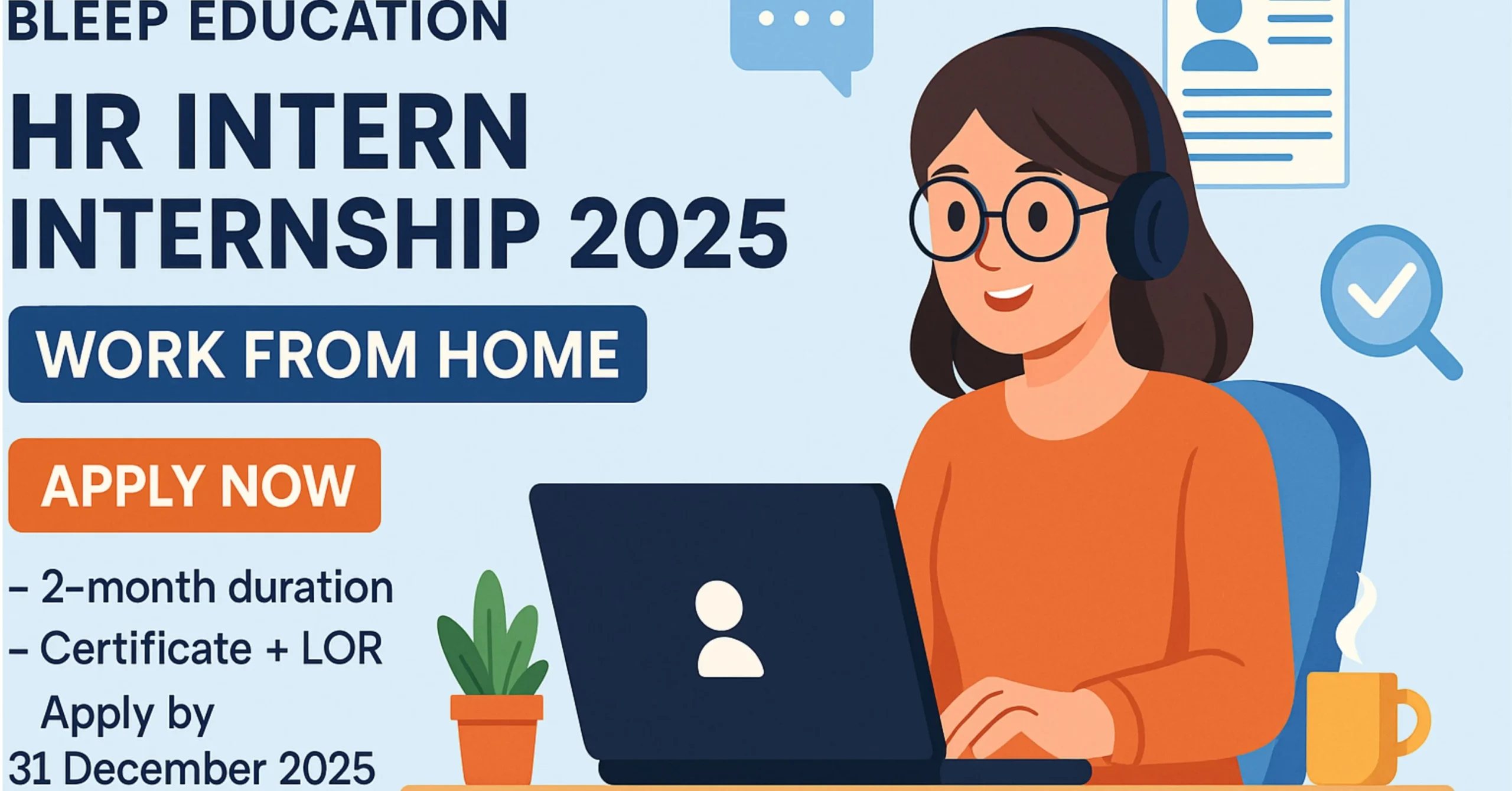 HR Intern Internship 2025 Work From Home