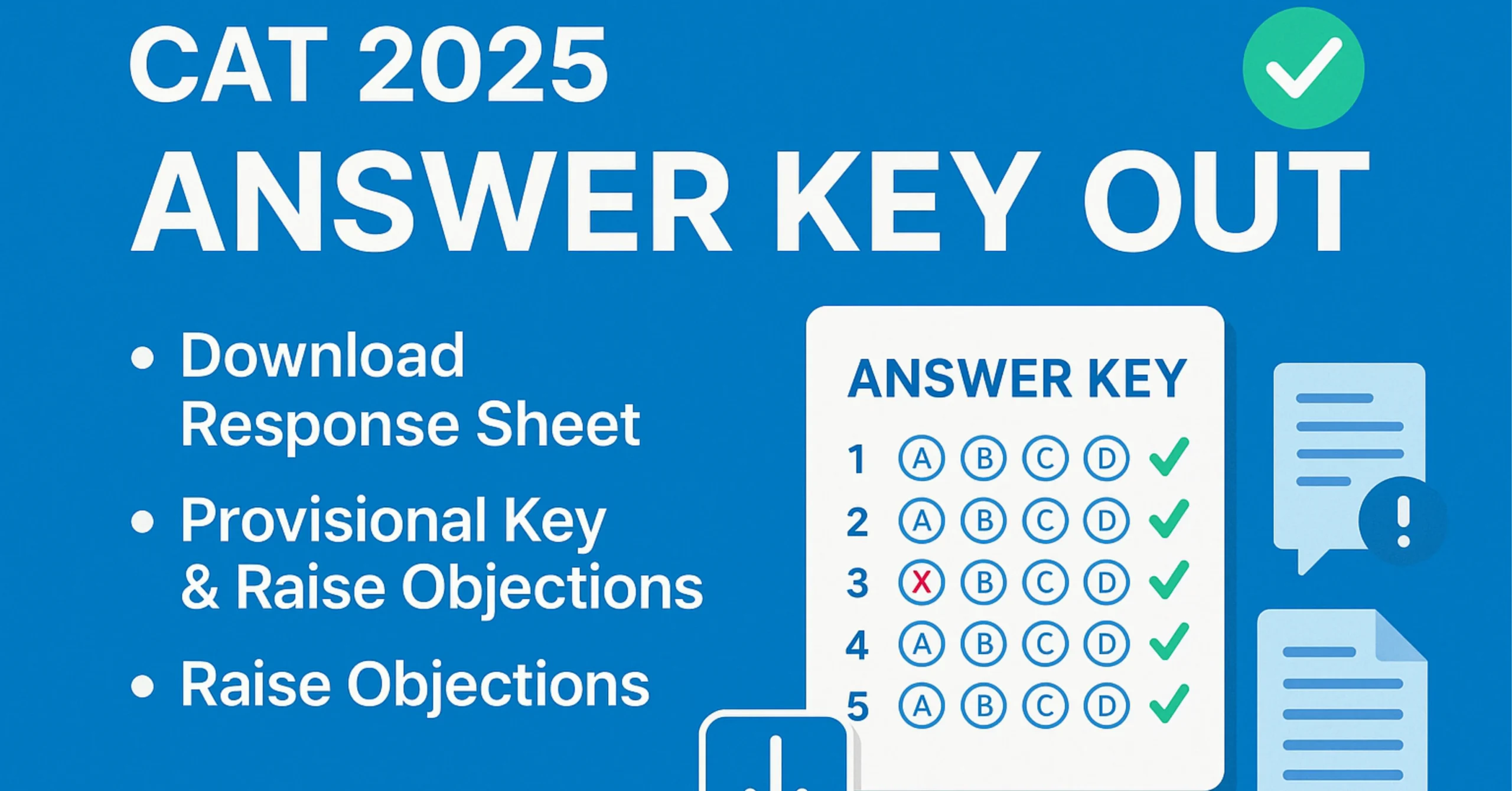 Read more about the article CAT 2025 Answer Key OUT – Download Response Sheet