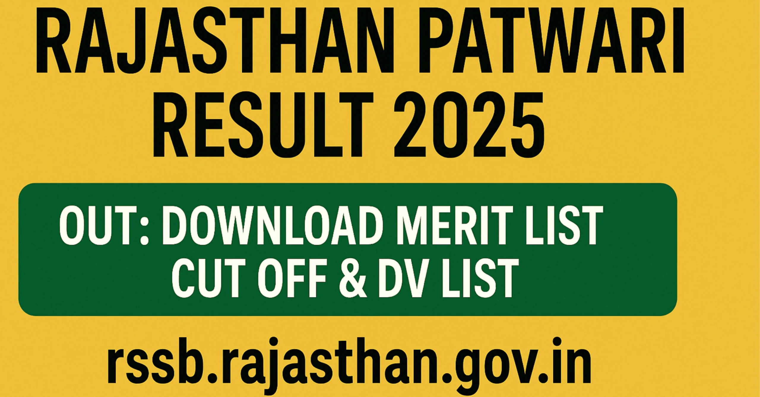 Read more about the article Rajasthan Patwari Result 2025 OUT – rssb.rajasthan.gov.in