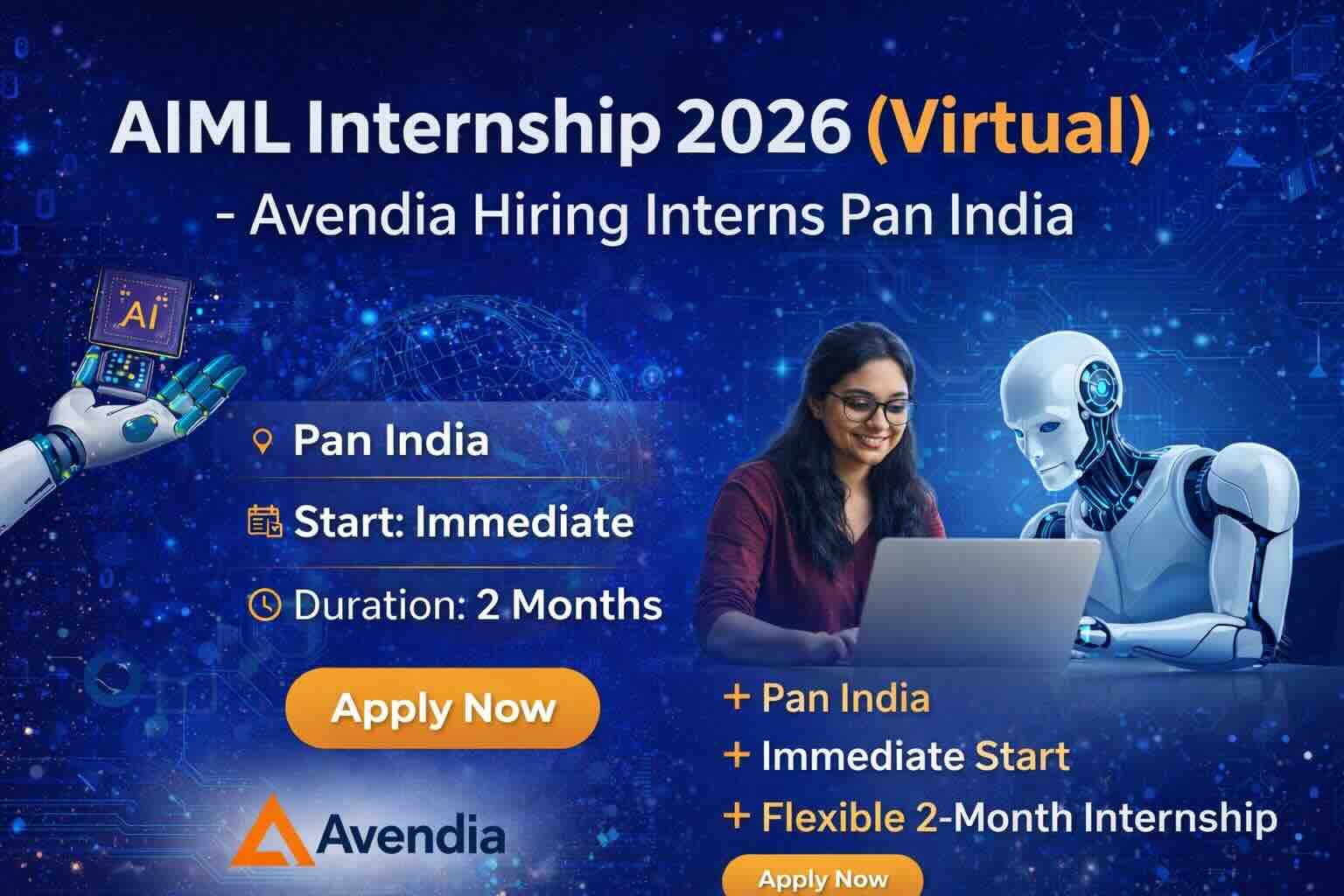 AIML Internship 2026 – Virtual Internship by Avendia