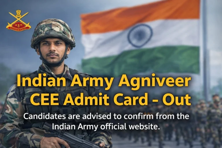 Read more about the article Indian Army Agniveer CEE Admit Card – Out 2026