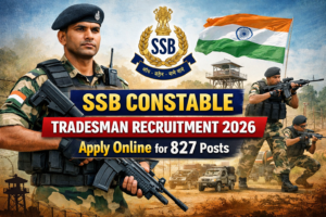 SSB Constable Tradesman Recruitment 2026 Apply Online for 827 Posts