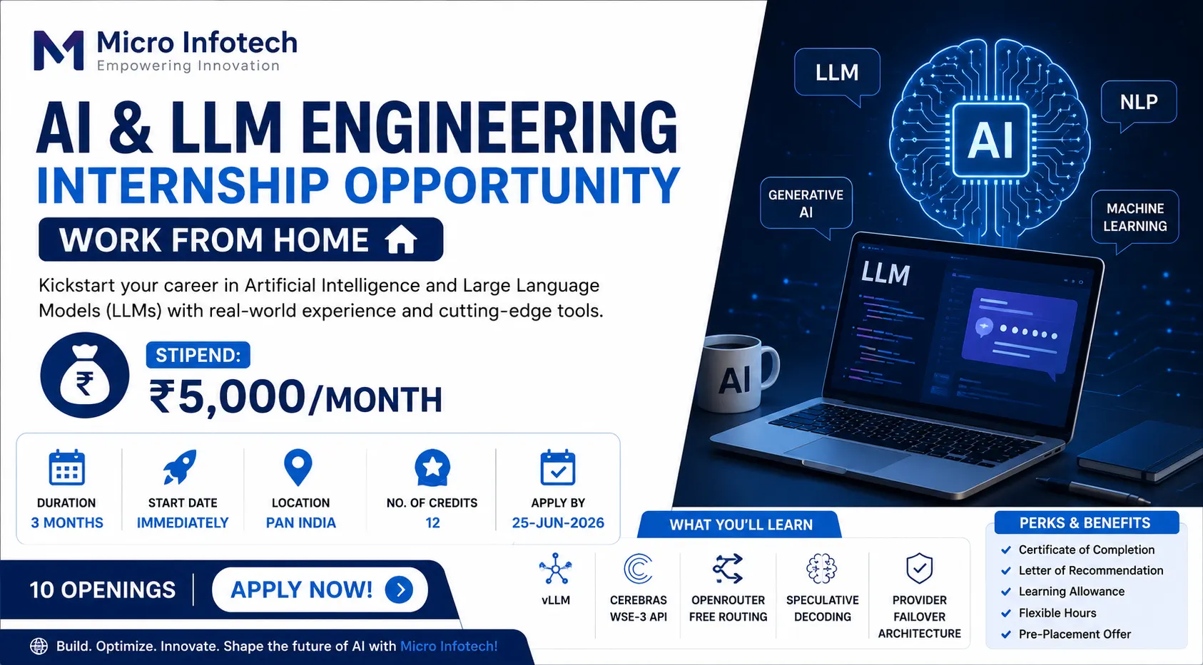 AI and LLM Engineering Internship 2026